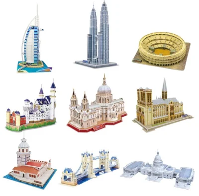 Toys Preferred Assembly Puzzle 3D Jigsaw Puzzle Paper Puzzle