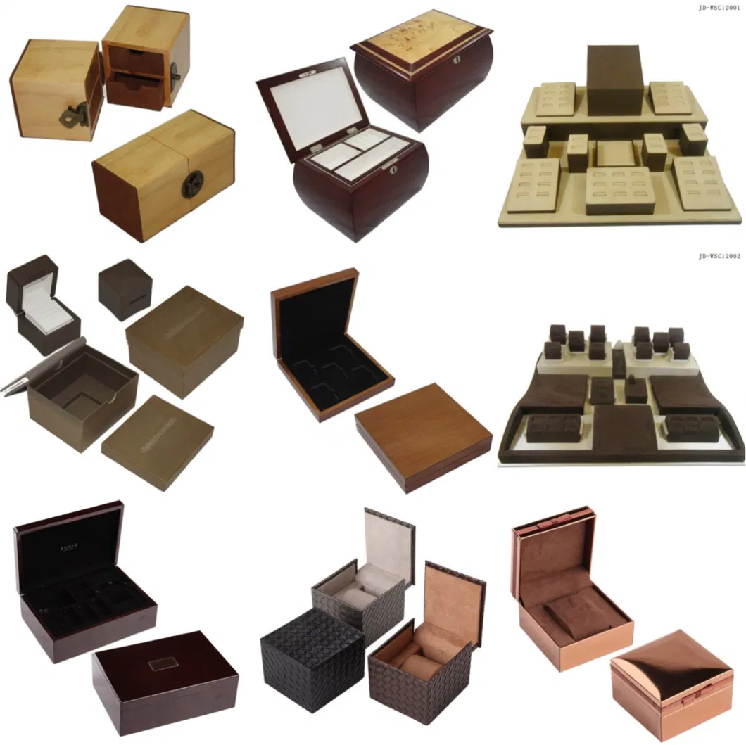 Wooden/Paper/Plastic/Leather/Velvet Factory Jewelry Watch Cosmetic Perfume Gift Packaging Set Storage Box Wholesale.